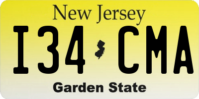 NJ license plate I34CMA