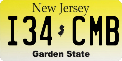 NJ license plate I34CMB