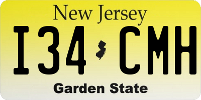 NJ license plate I34CMH