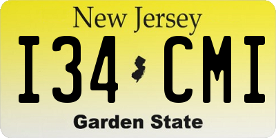 NJ license plate I34CMI