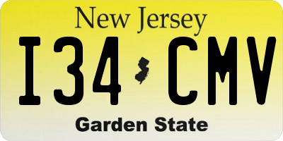 NJ license plate I34CMV