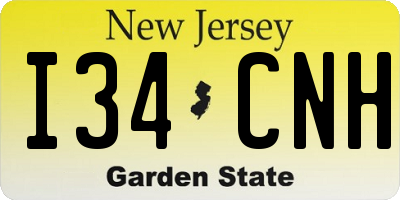 NJ license plate I34CNH