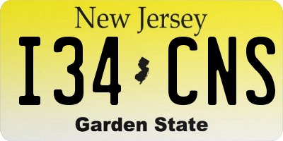 NJ license plate I34CNS