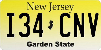 NJ license plate I34CNV
