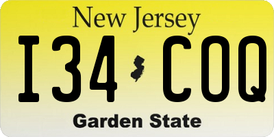 NJ license plate I34COQ