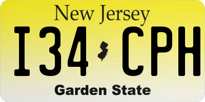 NJ license plate I34CPH