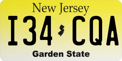 NJ license plate I34CQA