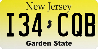 NJ license plate I34CQB