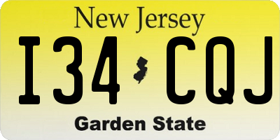 NJ license plate I34CQJ