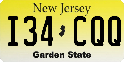 NJ license plate I34CQQ