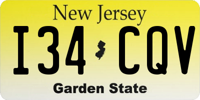 NJ license plate I34CQV