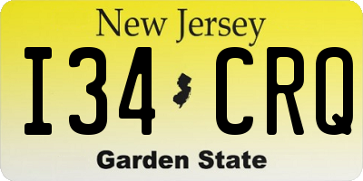 NJ license plate I34CRQ
