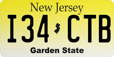NJ license plate I34CTB