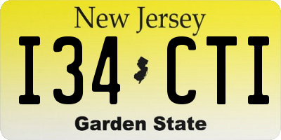 NJ license plate I34CTI