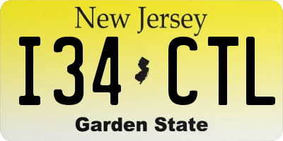 NJ license plate I34CTL