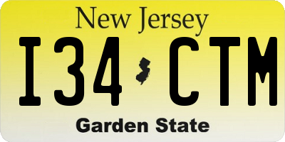 NJ license plate I34CTM