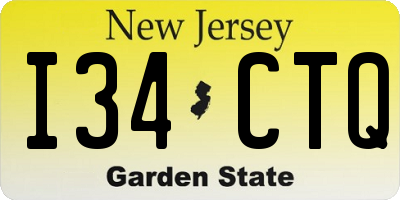 NJ license plate I34CTQ