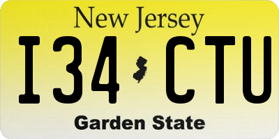 NJ license plate I34CTU