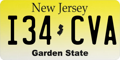NJ license plate I34CVA