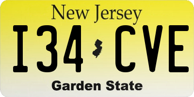 NJ license plate I34CVE