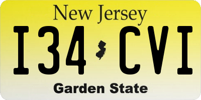 NJ license plate I34CVI