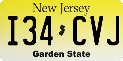 NJ license plate I34CVJ
