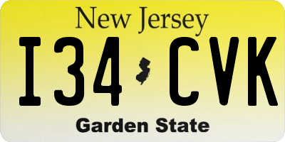 NJ license plate I34CVK