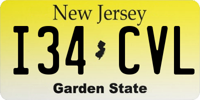 NJ license plate I34CVL