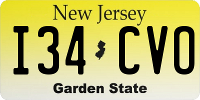 NJ license plate I34CVO