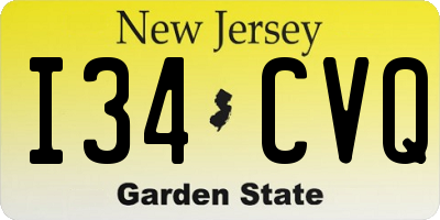 NJ license plate I34CVQ