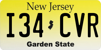 NJ license plate I34CVR