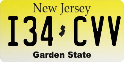 NJ license plate I34CVV