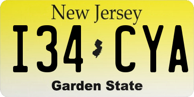 NJ license plate I34CYA