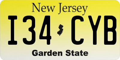 NJ license plate I34CYB