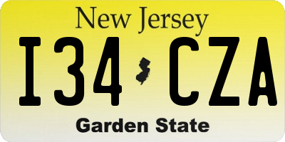 NJ license plate I34CZA