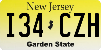 NJ license plate I34CZH