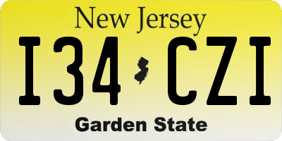 NJ license plate I34CZI