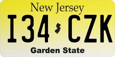 NJ license plate I34CZK