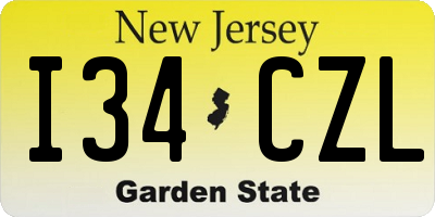NJ license plate I34CZL