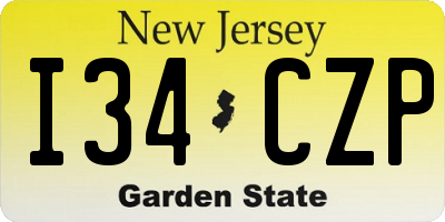 NJ license plate I34CZP