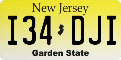 NJ license plate I34DJI