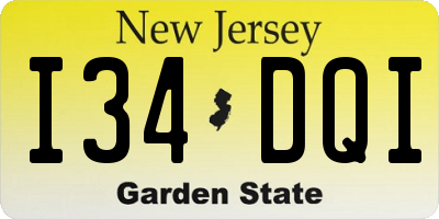 NJ license plate I34DQI