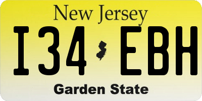 NJ license plate I34EBH
