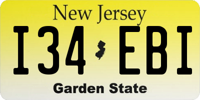 NJ license plate I34EBI