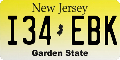 NJ license plate I34EBK
