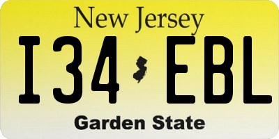 NJ license plate I34EBL