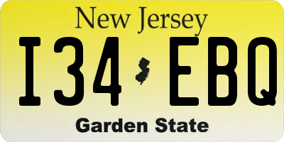 NJ license plate I34EBQ
