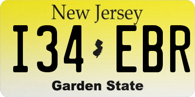 NJ license plate I34EBR