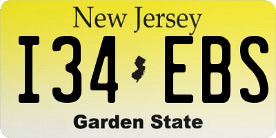 NJ license plate I34EBS
