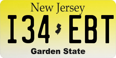 NJ license plate I34EBT